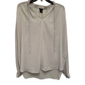 Ann Taylor Factory sage pattern peasant top- small